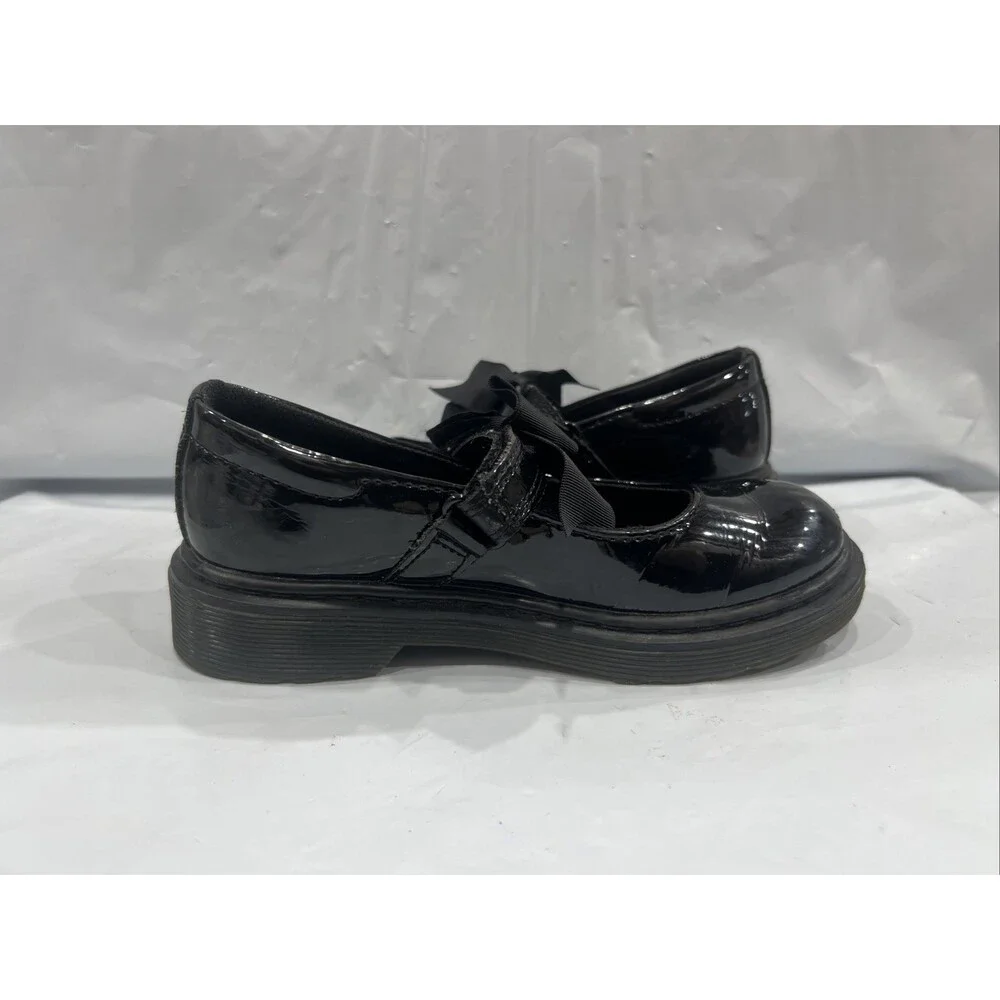 Dr. Martens Maccy II Flats Girls US 1 Black Patent Leather Mary Jane EBS1799